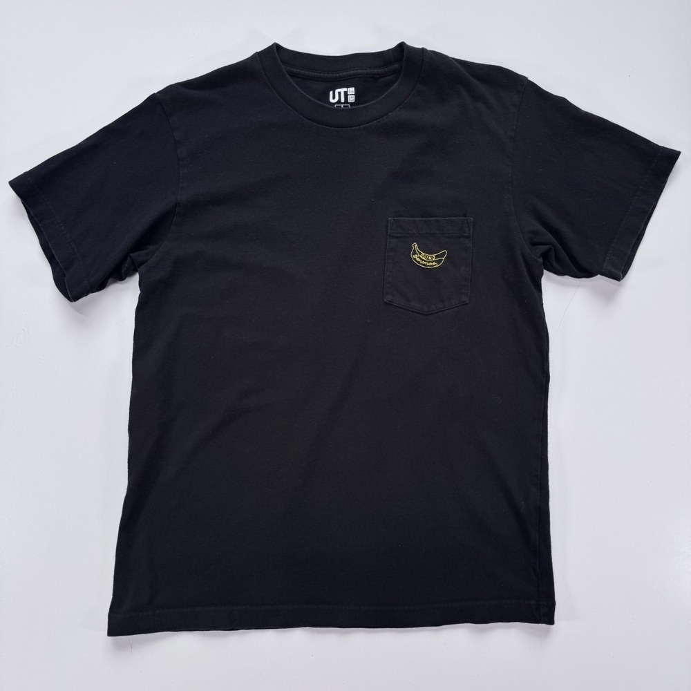 UNIQLO UT x Ceizer Embroidered Going Bananas Short Sleeve T Shirt Black Small